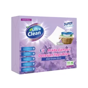 Ultra Clean Çamaşır Deterjan Yaprakları - Lavanta Kokusu - 50 Yıkama
