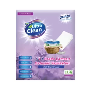 Ultra Clean Çamaşır Deterjan Yaprakları - Lavanta Kokusu - 16 Yıkama